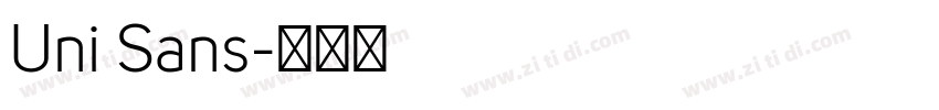 Uni Sans字体转换